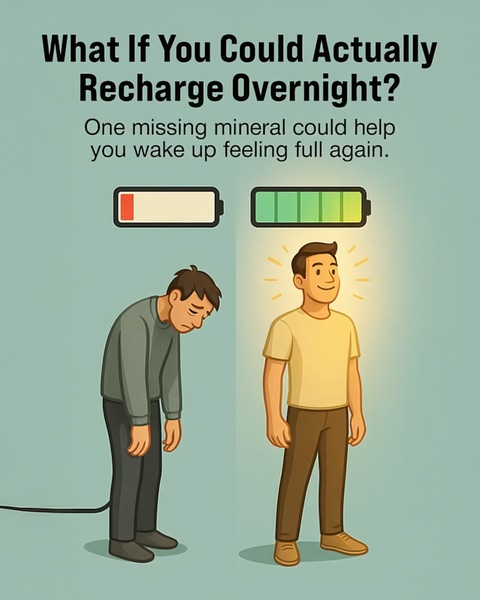 A split-screen illustration showing an exhausted, low-battery man contrasted with a bright, fully-charged, and energized version of himself.